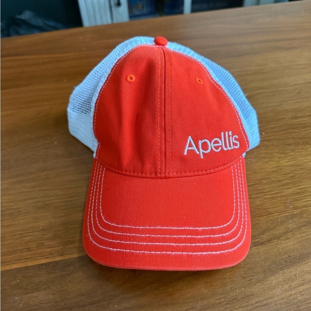 Apellis Orange and White Cap